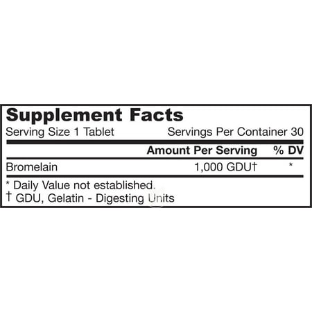 Jarrow Formulas Bromelain, Supports Protein Digestion and Joint Health, 1000 gdu, 30 Tabs