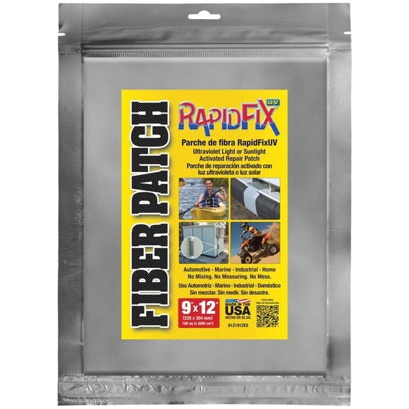 Parche reparador de desgarros Fiber Repair Mender RapidFix UV, 23 x 30 cm