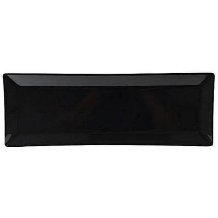 

Thunder Group Rectangular Melamine Plate 15 x 5-1/4 x 1 High Classic Black 1 Each