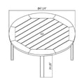 thumbnail image 5 of Shaftsbury 5 Pieces Solid Wood 100% FSC Certified Round Outdoor Dining Set, 5 of 6