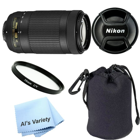 Nikon AF-P DX NIKKOR 70-300mm f/4.5-6.3G ED VR Lens (White Box) For Nikon D5600  + UV Filter + Lens