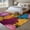 Yellow, variant on Area Rug for Living Room, Colorful Dahlia Non-Slip Indoor Large Carpet for Bedroom/Dining Room, Spring Flowers Modern Oil Paintings Art Washable Low-Profile Rectangle Floor Runner Rugs - 5 x 7 Ft