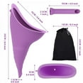 thumbnail image 5 of Richgv Female Urination Device, Silicone Urinal Funnel for Women, Female Urinal Women Funnel, Women Urinal for Camping Hiking Outdoor Activities, Purple, 5 of 6