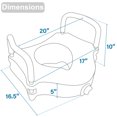 Vaunn Medical Elevated Raised Toilet Seat & Commode Booster Seat Riser