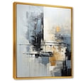 thumbnail image 2 of Designart "Urban Abstract in Grey and White II" Abstract Framed Wall Art - Modern Grey Abstract Collages Entryway Framed Wall Art Print, 2 of 6