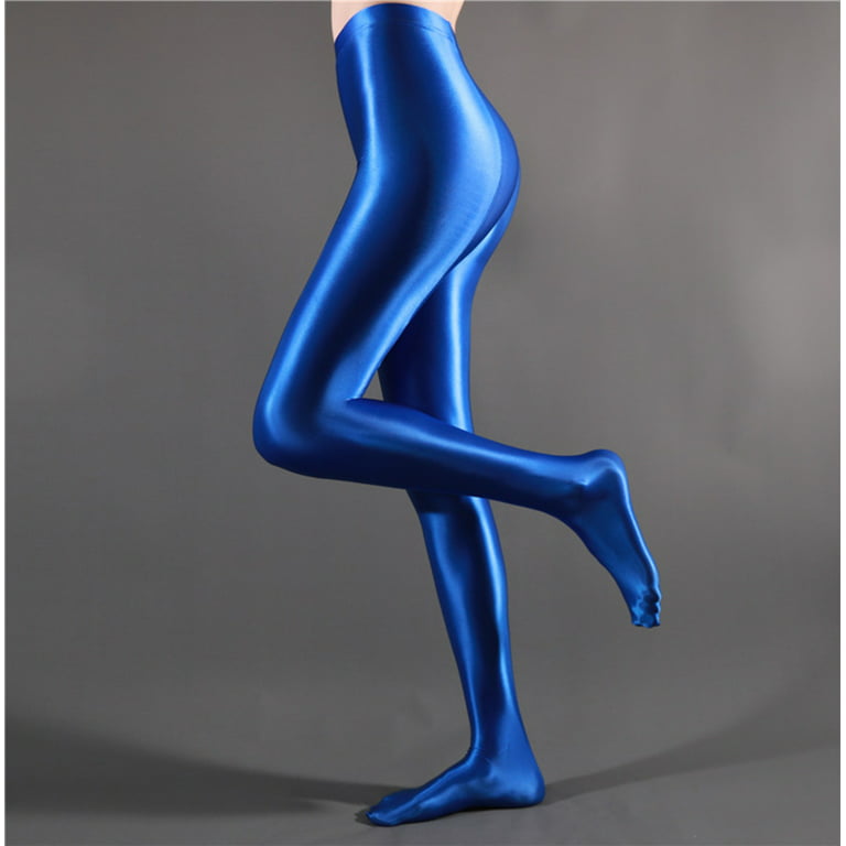 Women's High Waisted Yoga Leggings Ultra Thin Transparent Shiny Crotch  Dance Yoga Pants Large