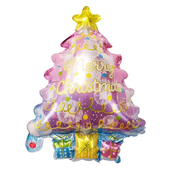 100pcs Mini Size Spain Happy Christmas Day Foil Balloons Snowman Santa Claus Christmas Tree Decoration Navidad Air Globos 2024