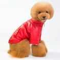 thumbnail image 6 of Eoperou Dog Jacket Solid Color Waterproof Faux Leather Pets Punk Costume for Winter, 6 of 8