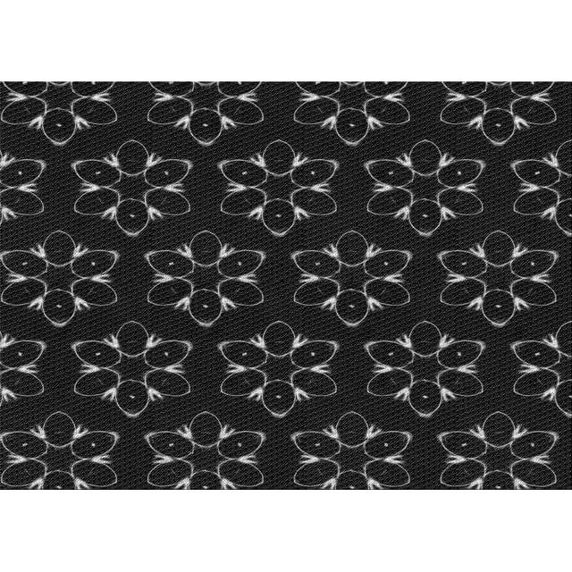 Ahgly Company Machine Washable Indoor Rectangle Transitional Night Black Area Rugs, 8' x 10'