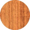 thumbnail image 1 of Ahgly Company Indoor Round Abstract Orange Modern Area Rugs, 3' Round, 1 of 4