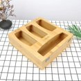 thumbnail image 2 of Plastic Wrap Storage Box Home Kitchen Drawer Storage Creative Multi-lattice Garbage Bag Simple Wooden Box, 2 of 6
