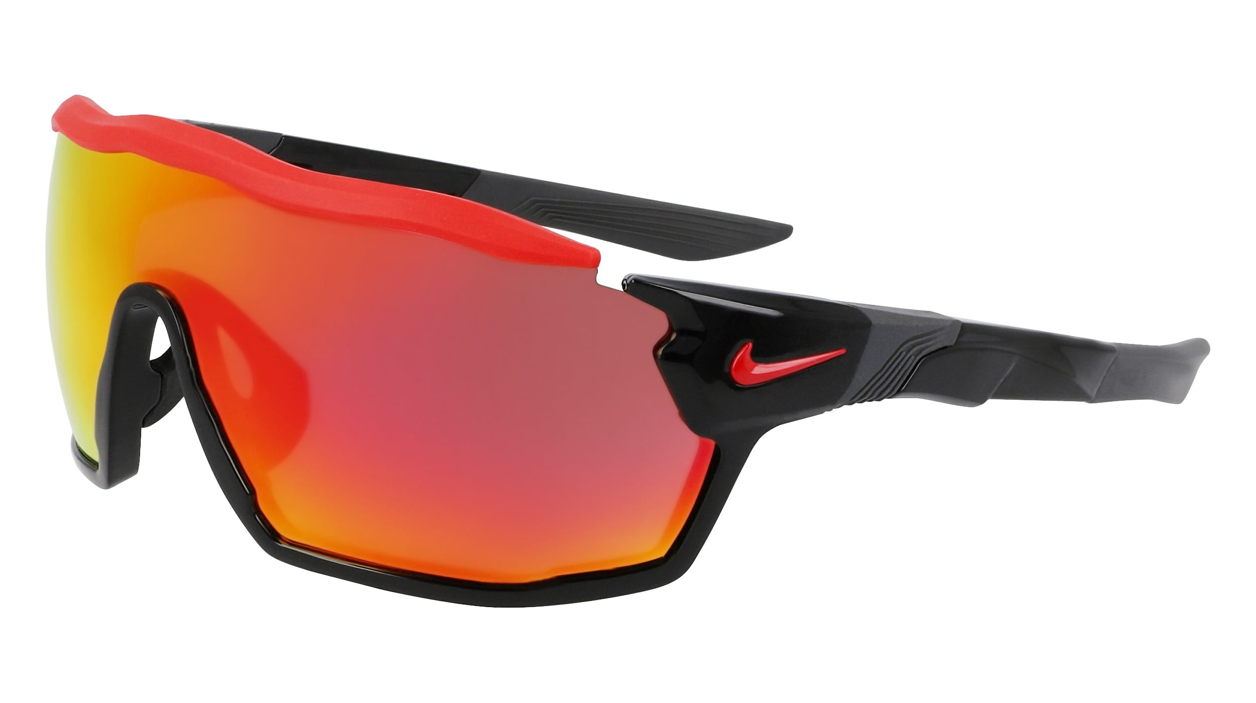 betalen oogst pak Sunglasses NIKE SHOW X RUSH M DZ 7370 010 Black/Red Mirror - Walmart.com