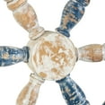thumbnail image 5 of DecMode Blue Wood Distressed Two-Toned Ship Wheel Wall Decor with Brown Accents, 5 of 9