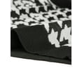 thumbnail image 6 of Unique Bargains Juniors' Plus Size Houndstooth Vest V Neck Loose Knitted Sweaters 2X Black White, 6 of 7