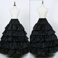 thumbnail image 2 of GENEMA Petticoat Crinoline Slips Wedding Accessories Black Hoop Skirt with Ruffles 50s Vintage Under Skirt for Women Girls, 2 of 11