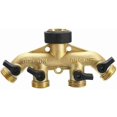 thumbnail image 4 of Faucet Y Selector 4 Outlet Valves, Brass Faucet Connector 4 Way Distributor Hose Splitter Splitter For Garden Irrigation, 4 of 5