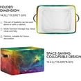 thumbnail image 2 of FREEAMG Universe Sky Galaxy Storage Bin for Toy Storage Basket Dirty Clothes Sundries Office Home Closet Organizer Shelf Cube Box Waterproof Laundry Basket, 1 PCS, 2 of 7