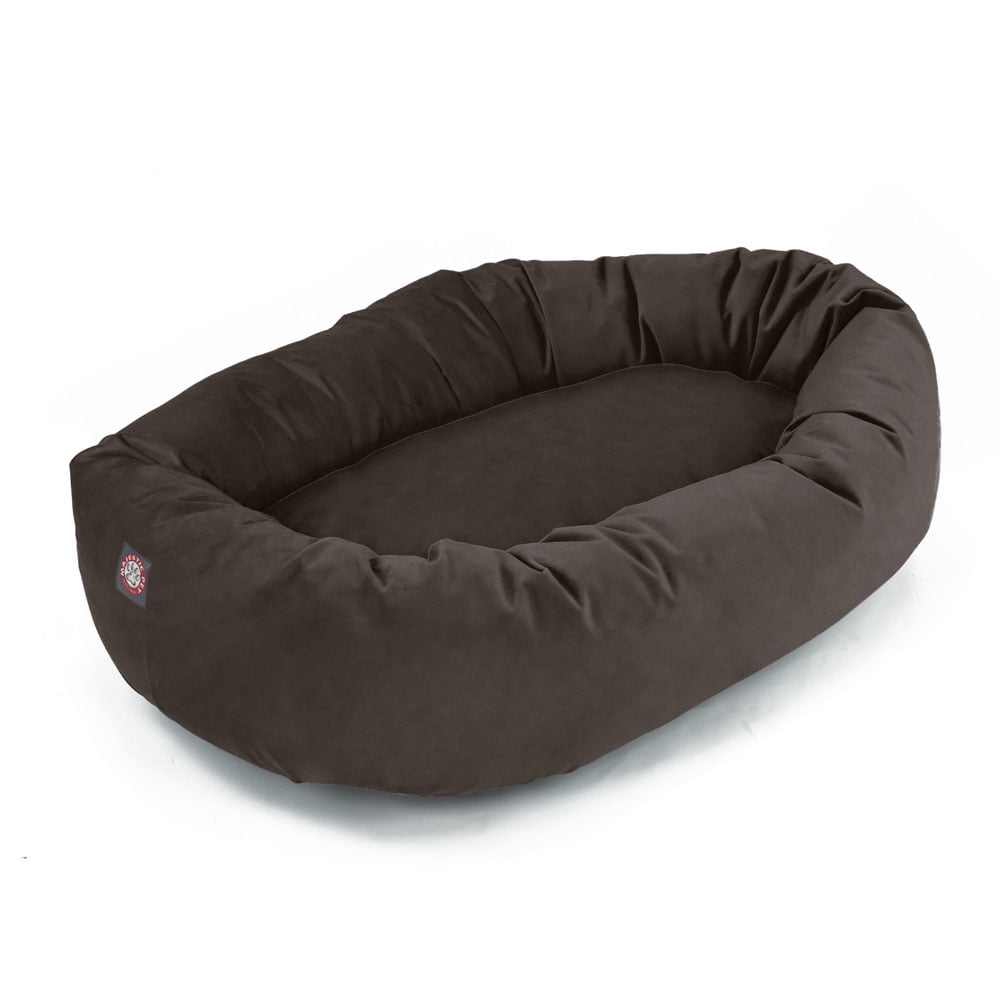Majestic Pet Micro Suede Bagel Pet Bed for Dogs, Calming Dog Bed Washable, Coco, X-Large