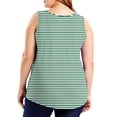 thumbnail image 4 of Bixock Women's Summer Tank Tops Casual Sleeveless Shirts Blouse for Women Stripe Print Round Neck Cami Tank Top Plus Size Summer Casual Wear Shirts, 4 of 6