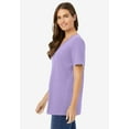 thumbnail image 3 of Woman Within Plus Size Perfect Short-Sleeve V-Neck Tee (Petite Available), 3 of 6