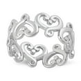 thumbnail image 3 of 925 Sterling Silver Oxidized Platinum Plated Infinity Heart Women Valentines Day Gifts Ring, 3 of 4