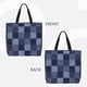 thumbnail image 2 of Easygdp Blue Gingham Buffalo Check Bolsa Tote para Mujer, Bolso de Hombro para Trabajo, Playa, Viajes, Compras y Supermercado, 2 of 7