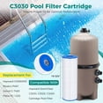 thumbnail image 2 of Fil-Fresh C3030 Pool Filter Cartridge 4-Pack Compatible with Hayward SwimClear C3030 C3025 C3020 Star-Clear C580E | Replaces CX580XRE Pleatco PA81 PA81-4 Unicel C-7483 | 19-3/4" x 7" OD x 3" Open | 8, 2 of 12