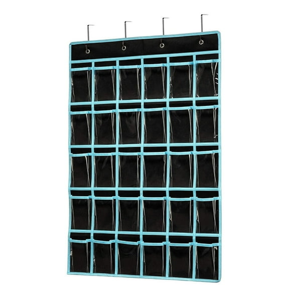 YOPTOP Classroom Pocket Charts for Cell Phone Calculator Holders  Pocket Organizer with 30 Clear Pockets  Black,black