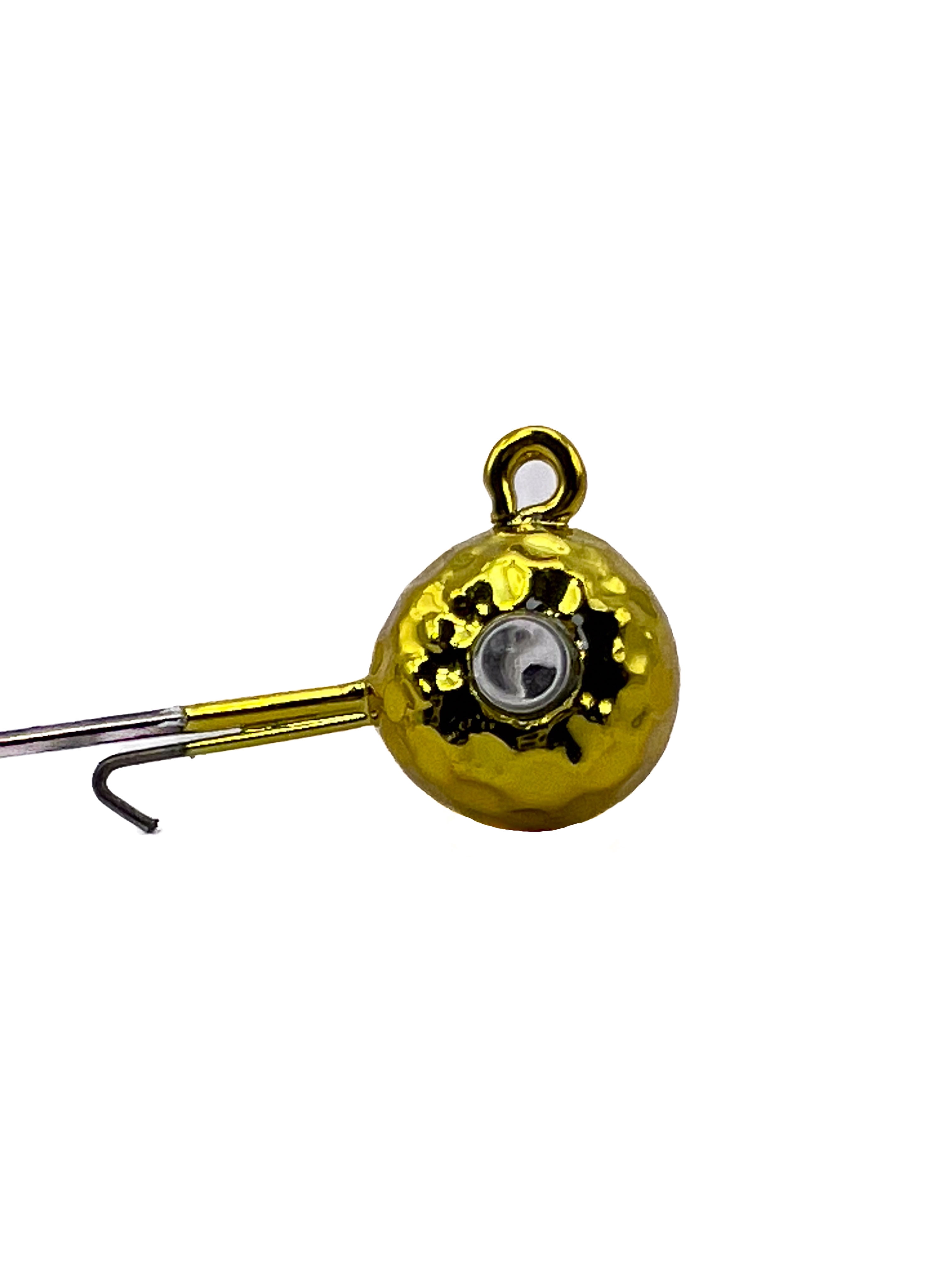 Kalin's, Google Eye Hammered Jig, 1/8 oz, Gold