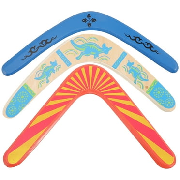 3Pcs Returning Boomerang Children Boomerang Wood Flying Boomerang Recreation Flying Toy for Kids
