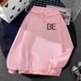 thumbnail image 2 of WENWU Hoodies Sweatshirt for Women Long Sleeve Pullovers for Women Unisex Hoodie Pink Sweatshirt Women Fall Outfits Clothing for Women, 2 of 3