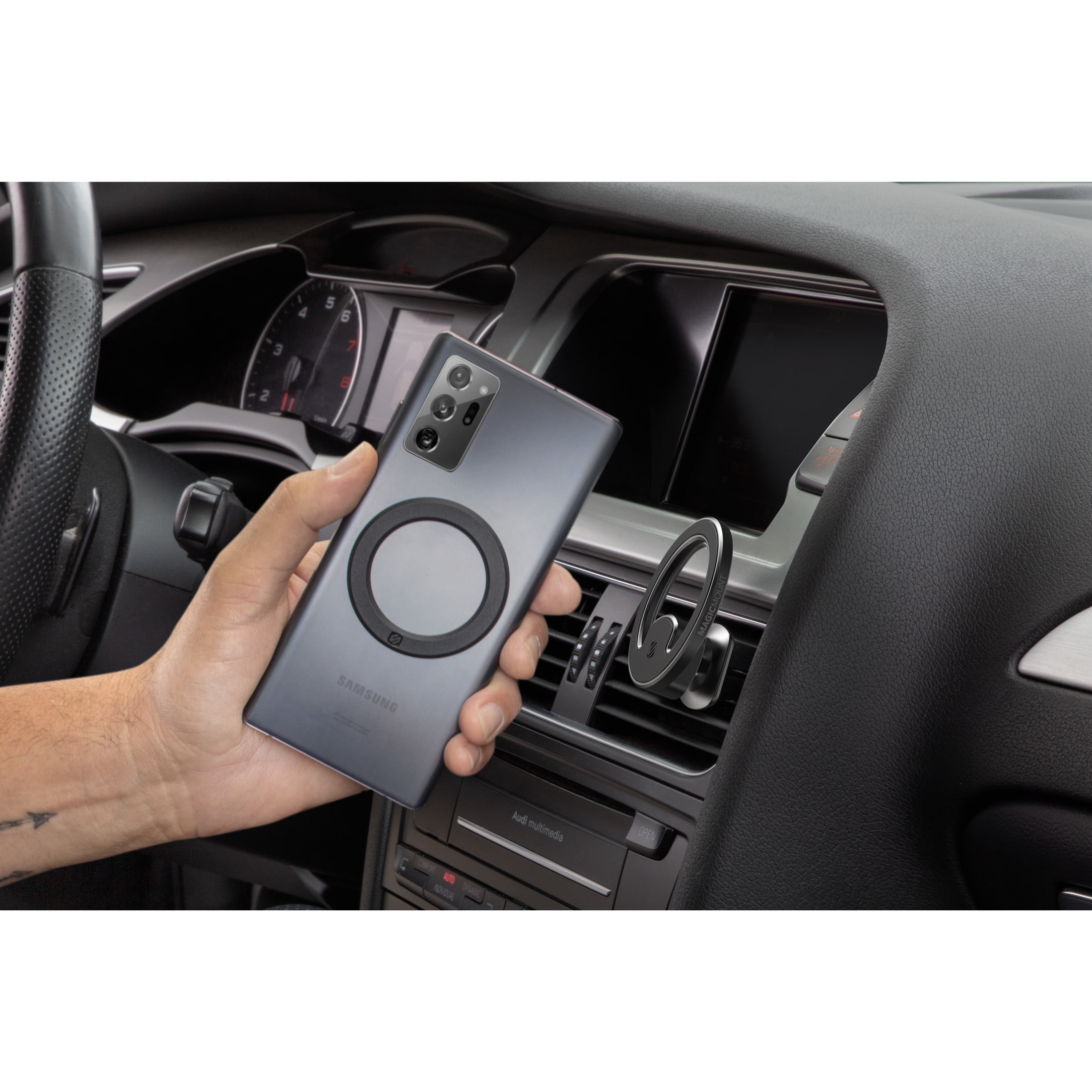Scosche MEMSVBK-SP Elite2 Magnetic Phone Vent Mount MagSafe Comp W/ iPhone 12 & Up Black
