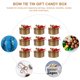 thumbnail image 5 of 10 latas de galletas navideñas con lazo de bayas, latas navideñas, latas para velas, tarros de caramelos, caja de regalo de hojalata para recuerdos de fiestas navideñas, color dorado, 5 of 5