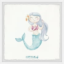 Marmont Hill Dream Big Little Mermaid Framed Painting Print