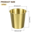 thumbnail image 2 of 4 Pcs Tazas de acero inoxidable 304, vasos de agua de 6.76oz/200ml, vaso metálico dorado, 2 of 7