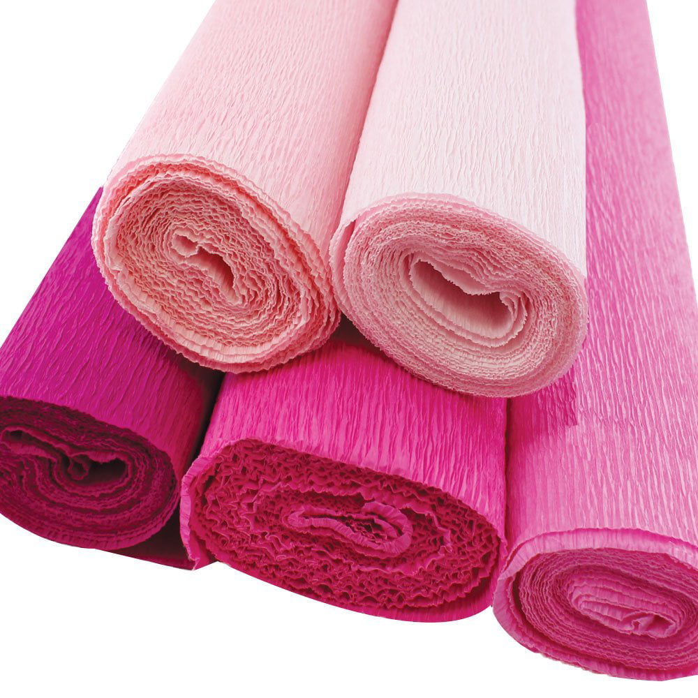 Pale Salmon Pink Blush Crepe Paper Roll 20 Inches Wide x 8ft Long 