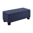 thumbnail image 7 of AC Pacific Tufted Upholstery Storage Bench with Matching Ottomans, Brown, 3pcs, 7 of 7