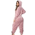 thumbnail image 2 of Fortune Combinaison à Capuche à Manches Longues à Imprimé Floral pour Femmes, Pyjama d'Hiver de Noël, Combinaison, 2 of 6
