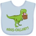 thumbnail image 3 of Inktastic Eggs-cellent Cute Easter T-Rex Dinosaur Boys or Girls Baby Bib, 3 of 4