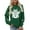 Dark Green, variant on Sweatshirts Top for Women Cow Print Long Sleeve Hoodless Pullover Crew Neck Ladies Classic Blouses Black,M