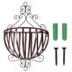 thumbnail image 5 of Macetero de hierro de estilo europeo para pared, soporte semicircular para macetas (bronce), 5 of 5