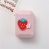 ONHUON makeups Travel Outdoor Cute Mini Fruit Shape Storage C^ontact L^ens Holder Case Mirror Box Container