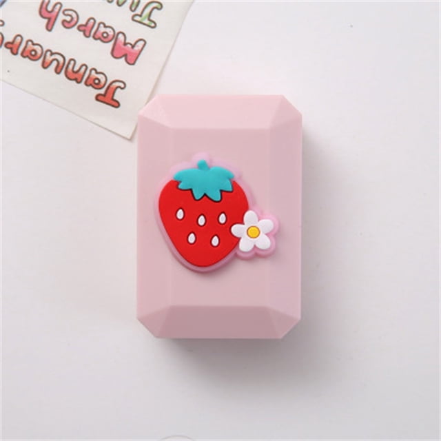 Xihbxyly Voyage Extérieur Mignon Mini Forme de Fruit Rangement Étui à Lentilles Miroir Boîte Conteneur Offres de Vacances
