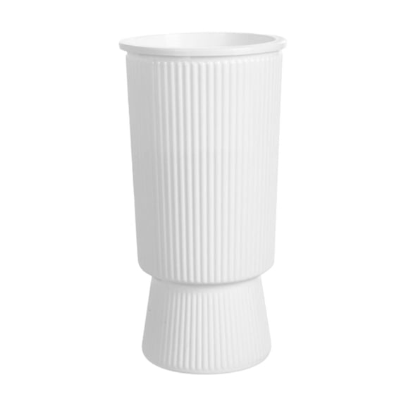 Leodye 1PCS Self-watering Transparent Hydroponic Vase - Imitation Glass Pot for Lucky Bamboo & Rose Arrangement -9.45x4.72x4.72in