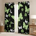 thumbnail image 2 of Feelyou Bohemian Butterfly Kids Black Out Curtains, Rustic Flower Floral Curtains Pack of 2 (42x63 Each), Dreamy Animal Green Bedroom Curtains, Curtains and Drapes Home Decor, 2 of 6
