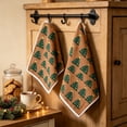 thumbnail image 4 of 2Pcs Christmas Tree Hand Towels,Soft Absorbent Holiday Decorative Towels,Seasonal Xmas Towels For Bathroom Kitchen Home Decoration Gift.Brown, 4 of 6