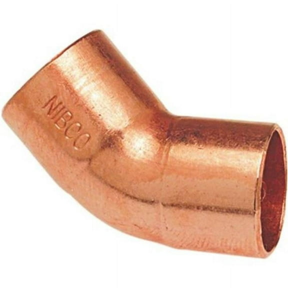 Nibco 60638 0.38 in. Wrot C x C 45 deg Copper Elbow