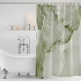 thumbnail image 4 of Marble Sage Green Waterproof Fabric Shower Curtain,Modern Abstract Ink Painting Luxury Waterproof Fabric Shower Curtain for Bathroom Curtains Bathtubs Shower Curtains with 12 Hooks Small 36x72in, 4 of 8