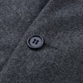 thumbnail image 6 of QHFBli Vintage Mens Trench Coat Men's Casual Solid Anorak Jacket Long Sleeve Button Pocket Lapel Grey M, 6 of 6