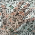thumbnail image 3 of Indie Tulle Curtains with Rod Pocket, Hipster Fashion Themed Pattern Clothing Accessories and Sketchy Art, Sheer Drape for Wedding Party 2 Panels, 7 Sizes, Seafoam Orange Black, by Ambesonne, 3 of 3